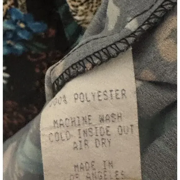 RESA Jungle Blazer Top Womens Medium Black Leopard Toucan Flamingo Floral Topper - Picture 5 of 8